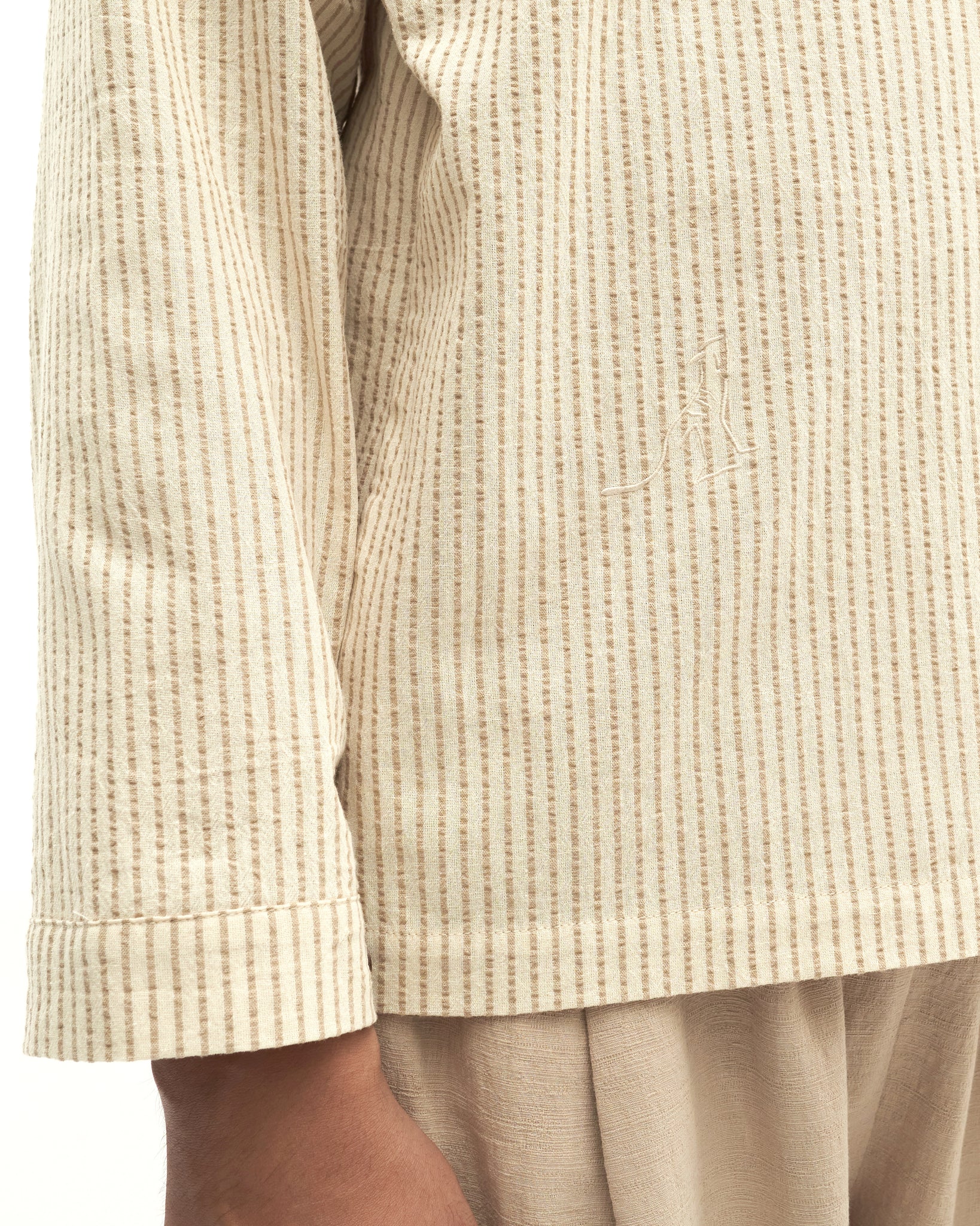 Men: Mao Baju Melayu (Brown Stripe)
