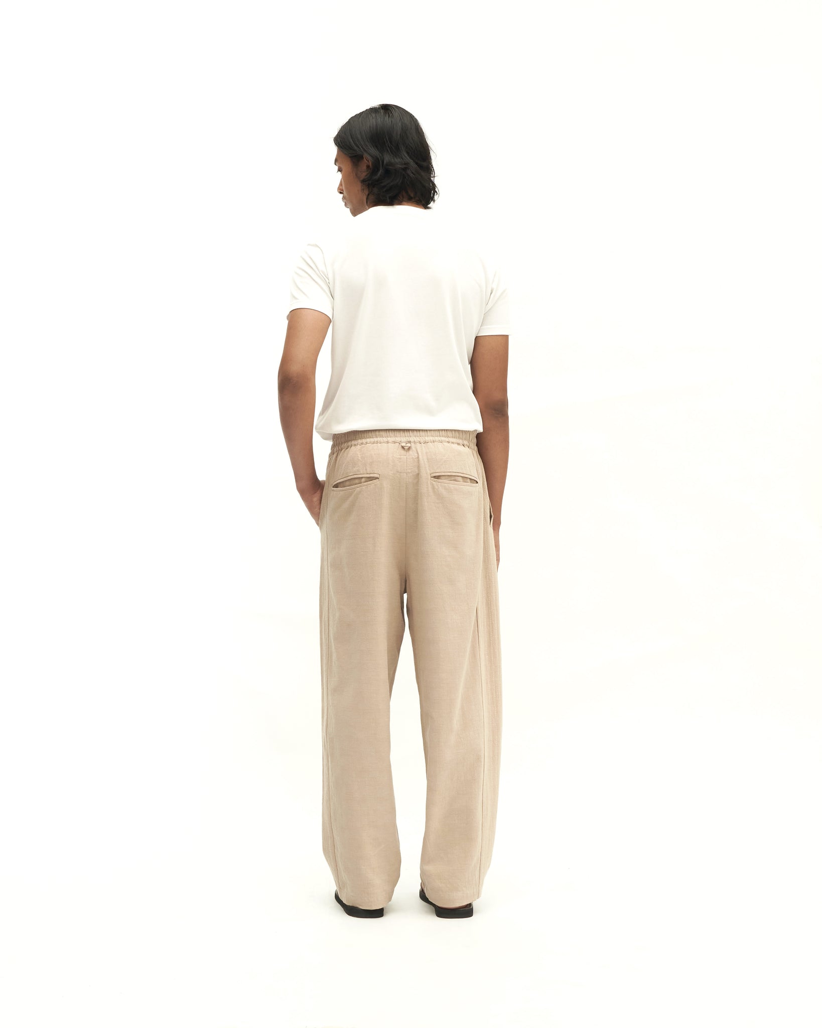 Men: Mao Straight Pants (Stone Grey)