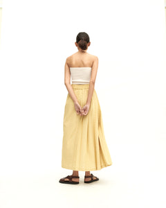 Women: Rasa Pleated Skirt (Chartreuse)