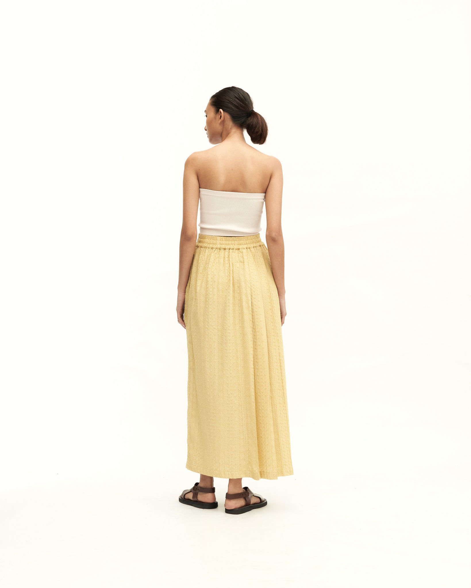 Women: Rasa Pleated Skirt (Chartreuse)