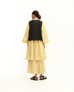 Unisex: Serikat Vest (Black Eyelet)