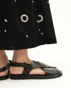 Women: Suria Gathered Skirt (Black Embroidered)