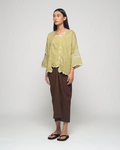 Women: Mekar Linen Loose Kebaya (Butter Yellow)