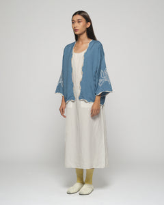 Women: Mekar Linen Loose Kebaya (Glacier Blue)