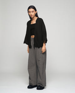 Women: Mekar Linen Loose Kebaya (Black)