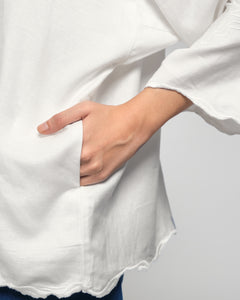Women: Mekar Linen Loose Kebaya (Porcelain White)