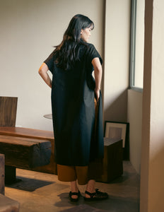 Womens: The Boxy Shirt Dress (Black)