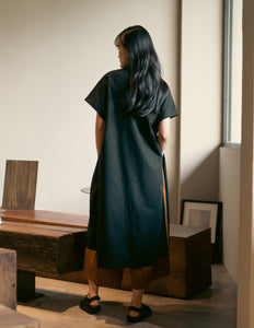 Womens: The Boxy Shirt Dress (Black)