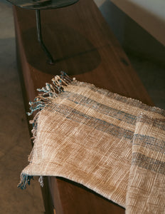 The Natural Dyed Throw (Brown Stripes)
