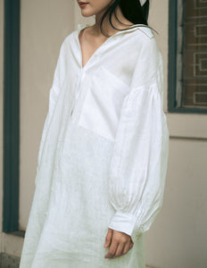 Womens: The Bubble Shirt Dress (White)