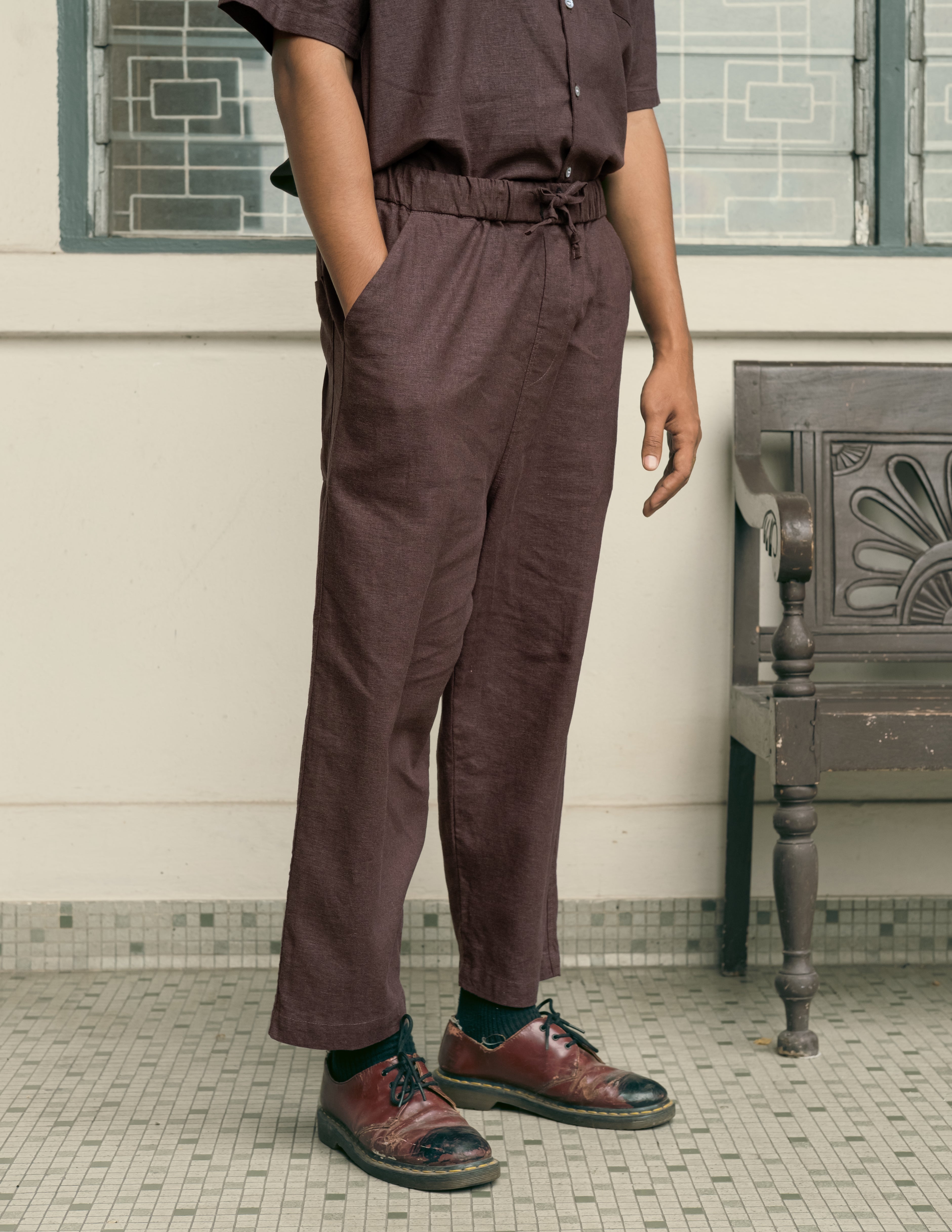 Unisex: The Linen Pants (Dark Brown)