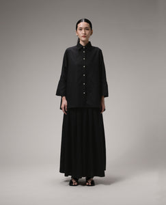 Womens: The Oversized Linen Shirt (Black)