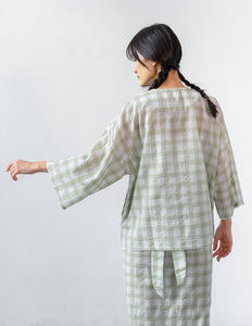 Women: The Junjong Kurung Kedah (Plaid Green)