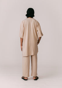 Unisex: Tahan Kurta Top (Beige)