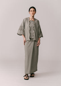 Women: Mekar Loose Kebaya (Olive Stripe)