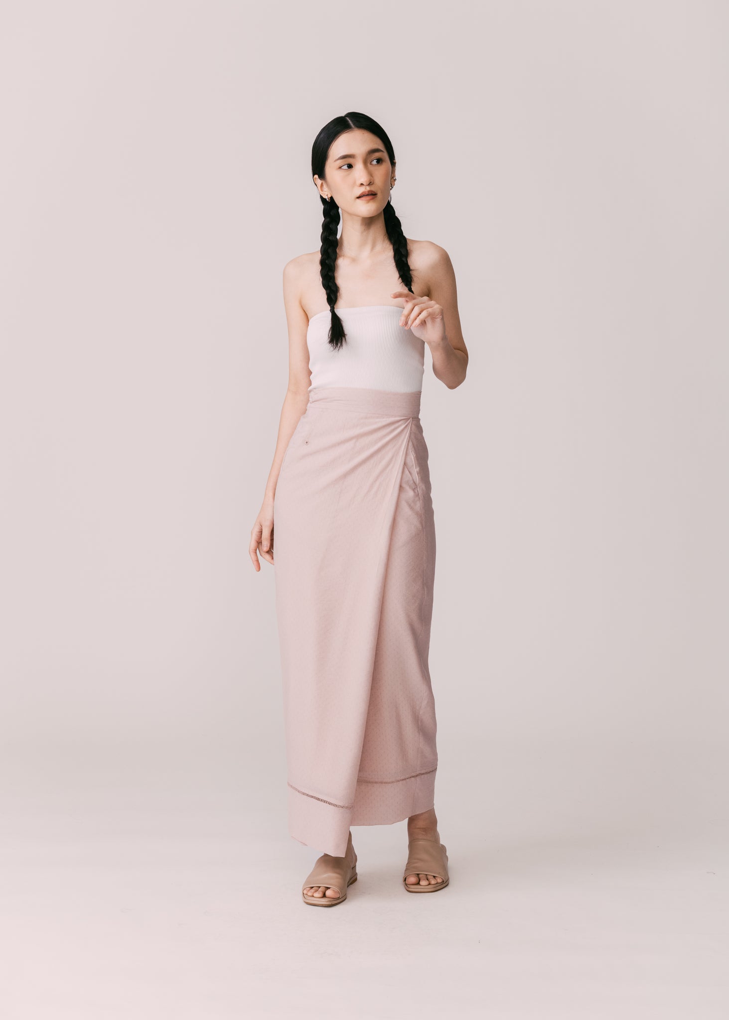 Women: Tumboh Wrapped Sarung (Dusty Pink)