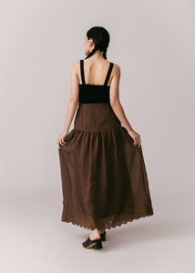 Women: Terbit Gathered Sarung (Dark Brown)