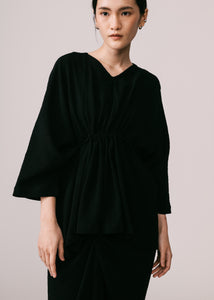 Women: Sirat Gathered Top (Black)