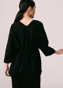 Women: Sirat Gathered Top (Black)