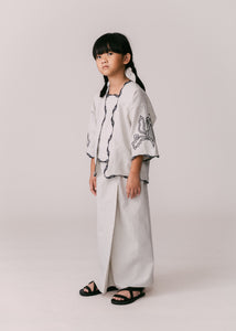 Kids: Mekar Loose Kebaya (Black Stripe)