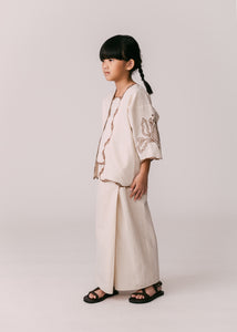 Kids: Mekar Loose Kebaya (Brown Stripe)