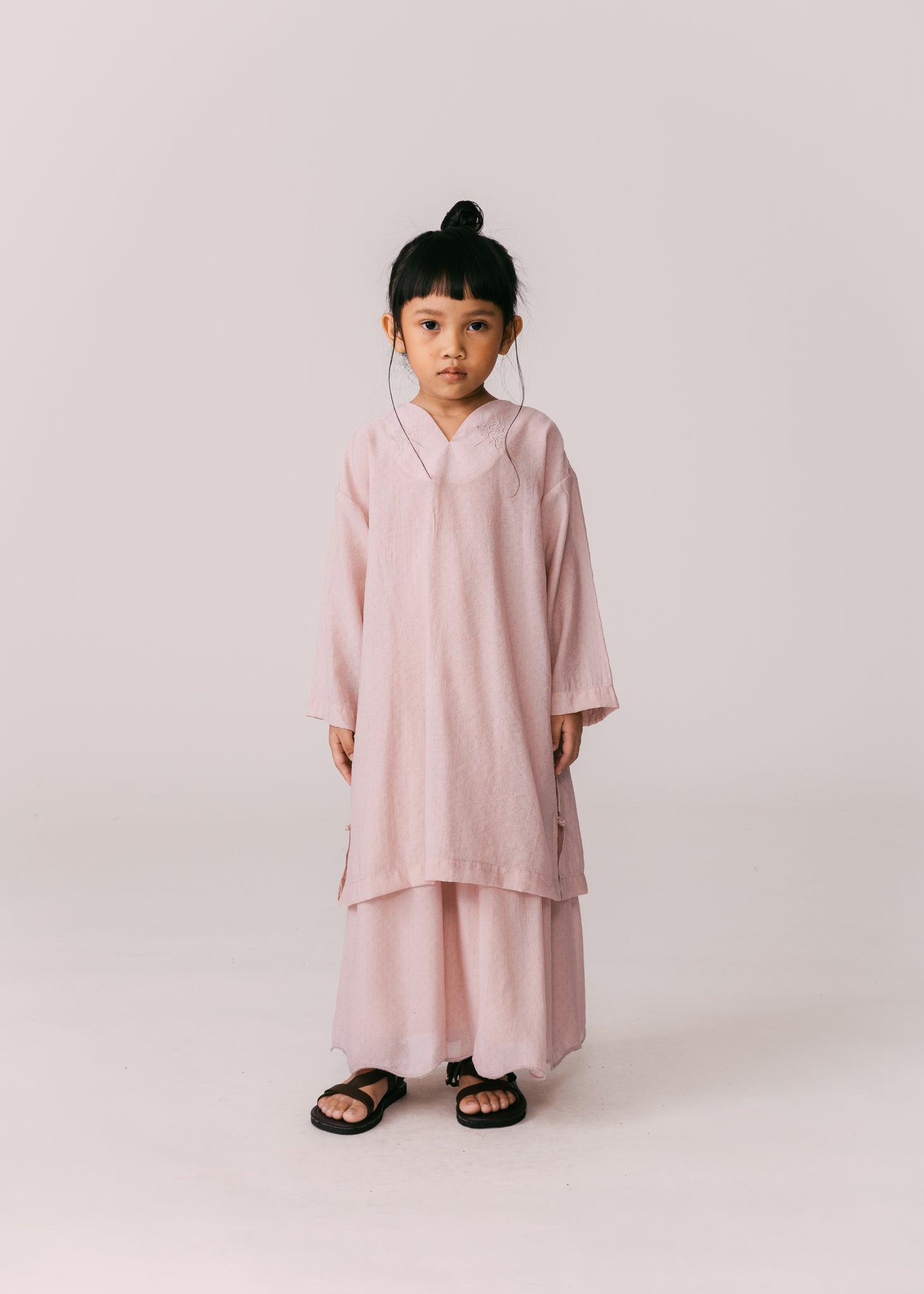 Kids: Terbit Kurung Top (Dusty Pink)