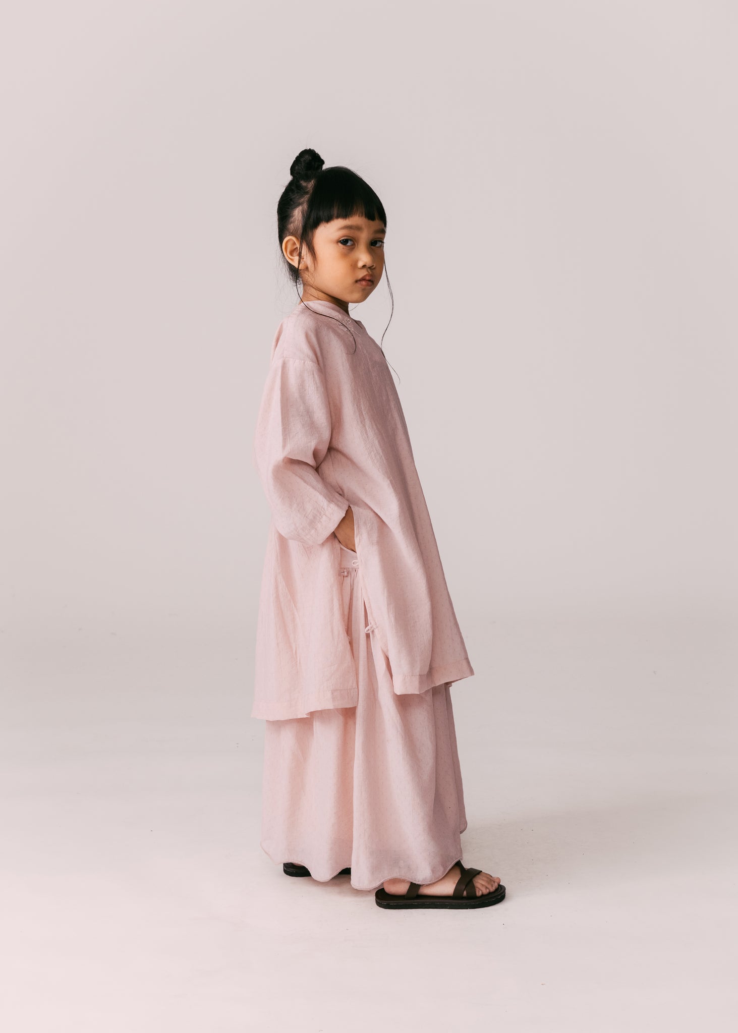 Kids: Terbit Kurung Top (Dusty Pink)