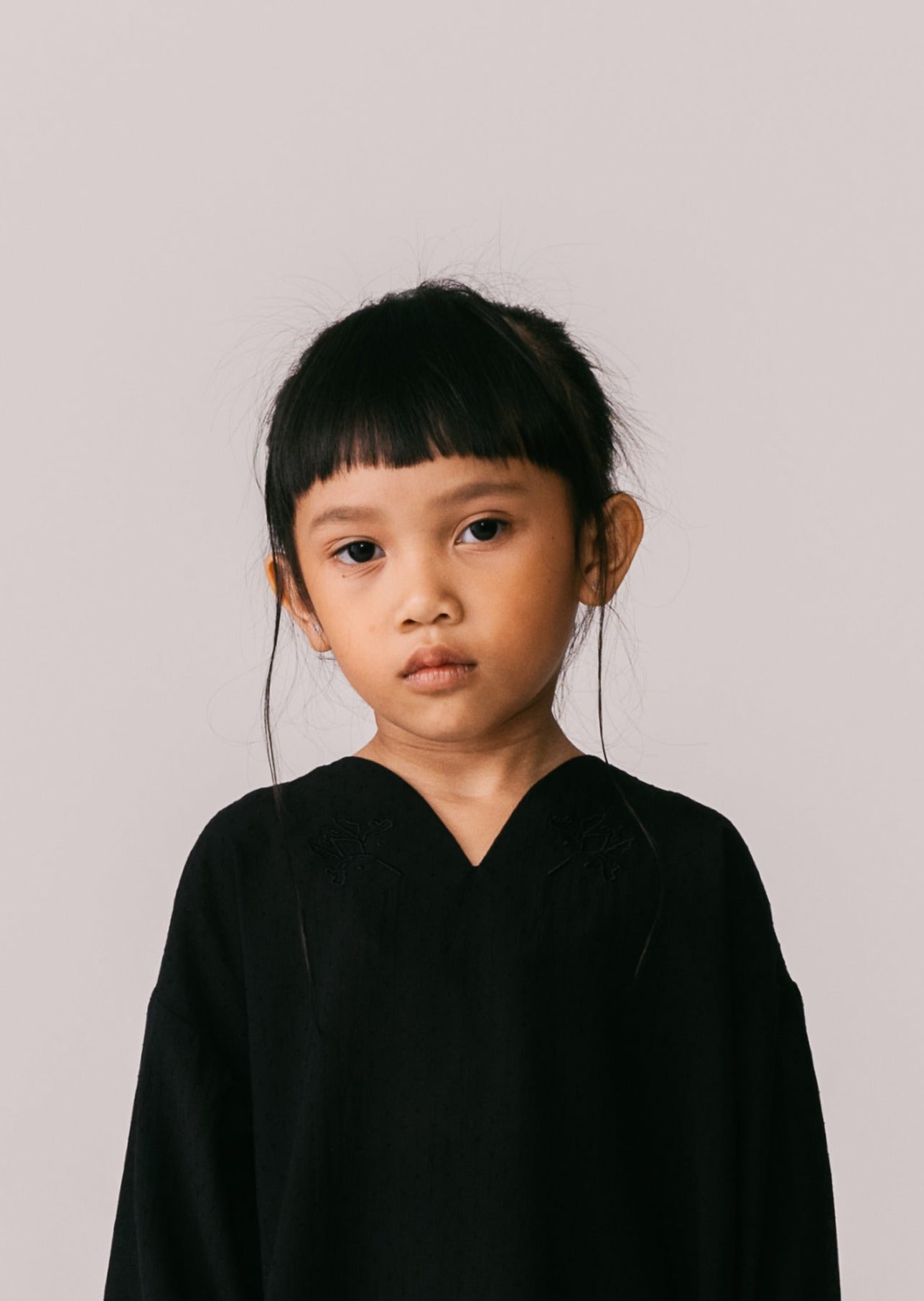 Kids: Terbit Kurung Top (Black)