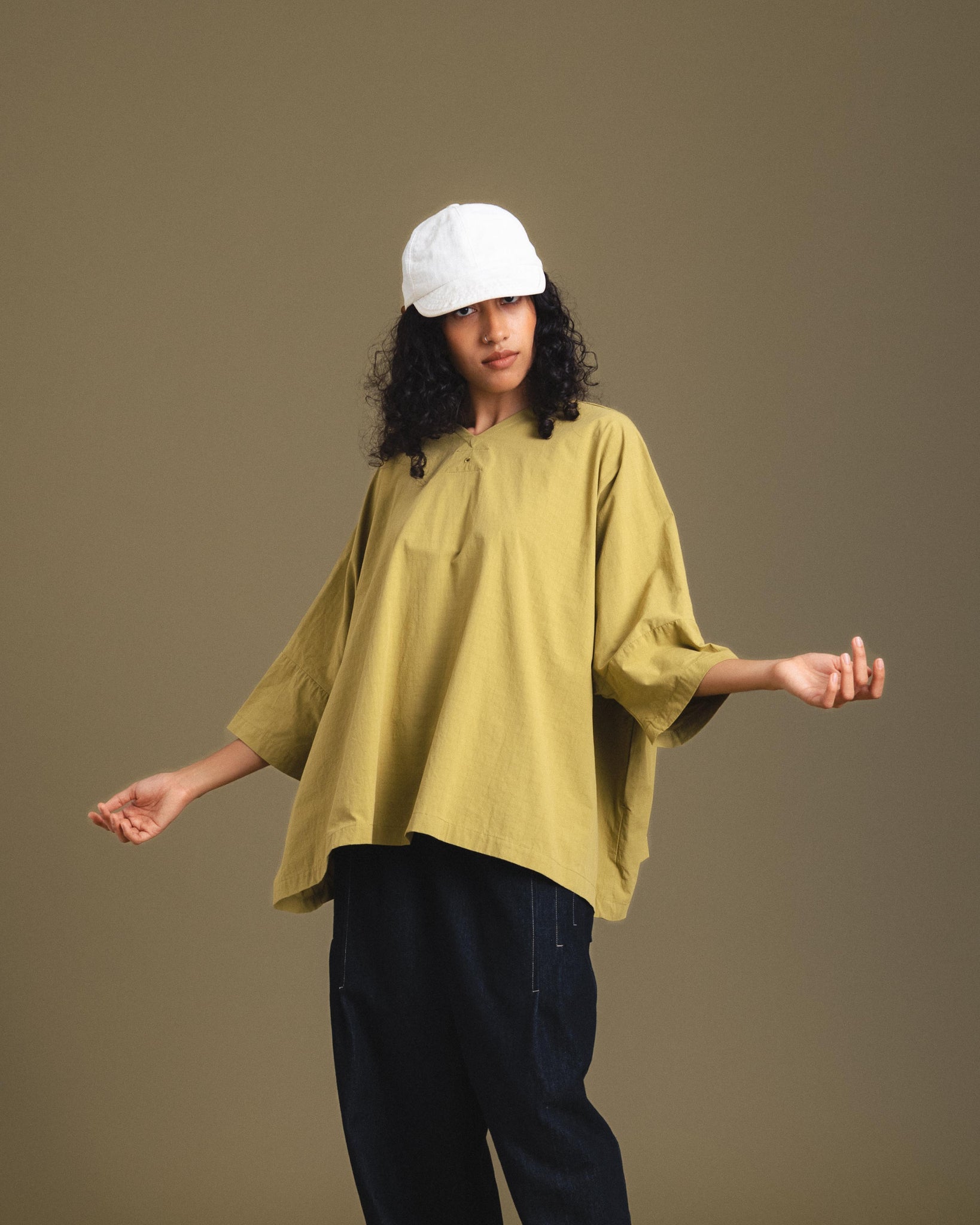 Women: The Kabur Multi Top (Chartreuse)