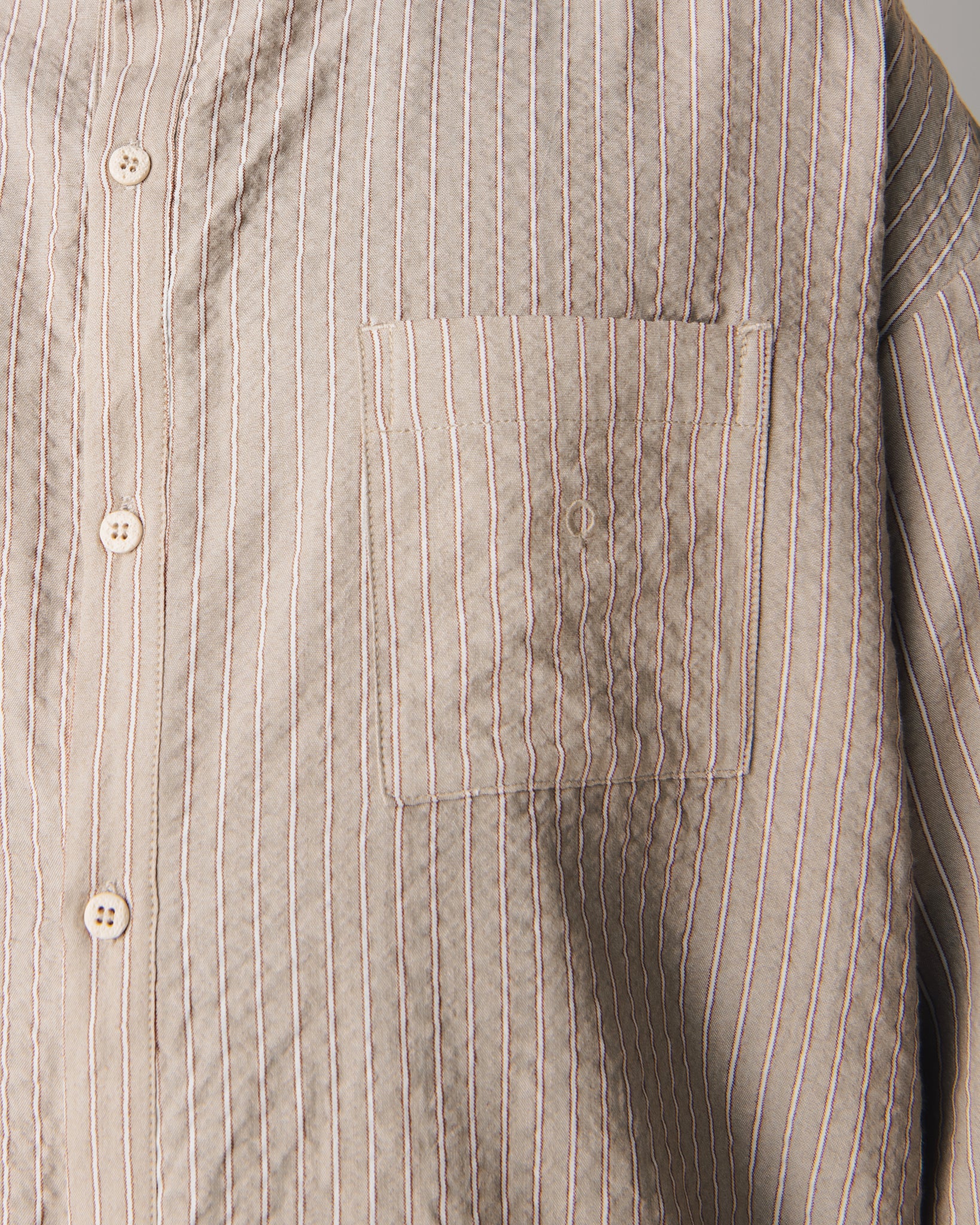Unisex: The Oversized Shirt (Russet Stripe)
