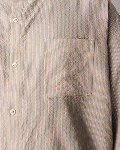 Unisex: The Oversized Shirt (Russet Stripe)