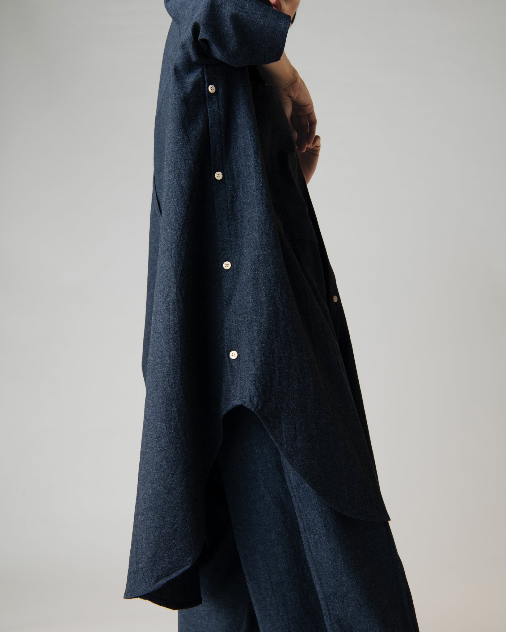 Unisex: The Shirt Dress (Dark Blue)