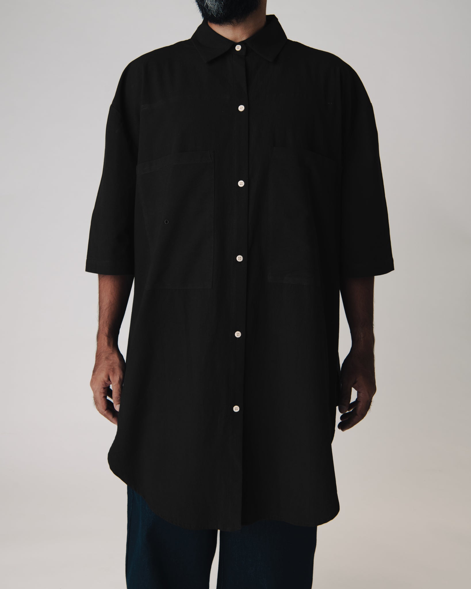 Unisex: The Shirt Dress (Black)