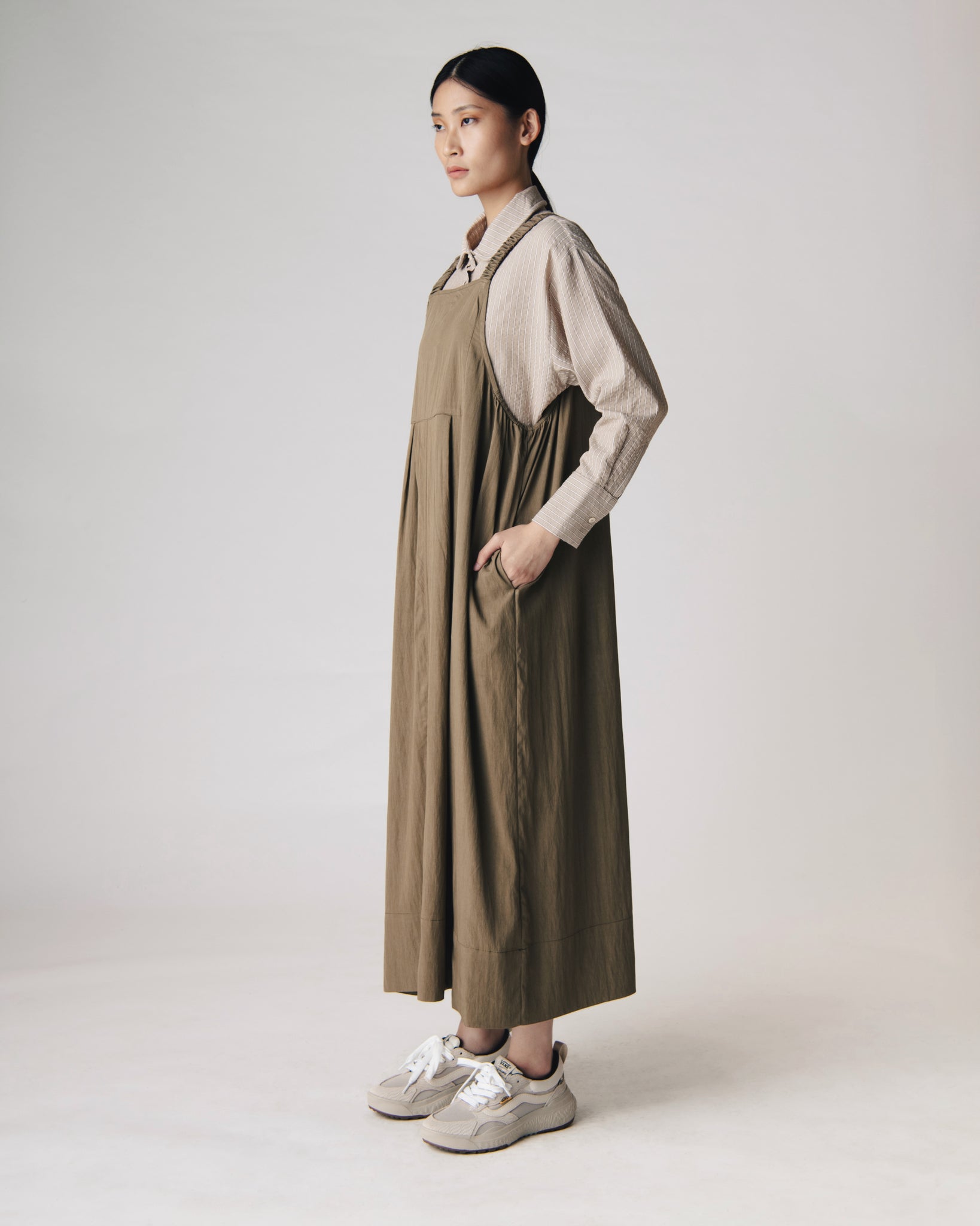 Women: The Pinafore Dress (Taupe)