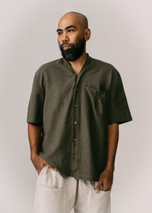 Men: Alir Collared Shirt (Olive)