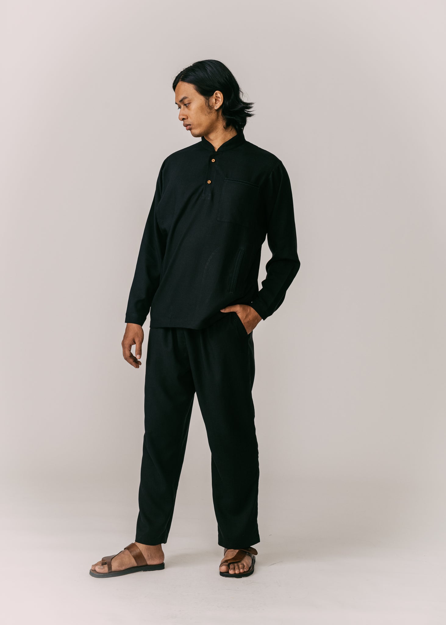 Men: Terus Baju Melayu (Black)