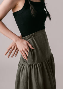 Women: Terbit Gathered Sarung (Olive)