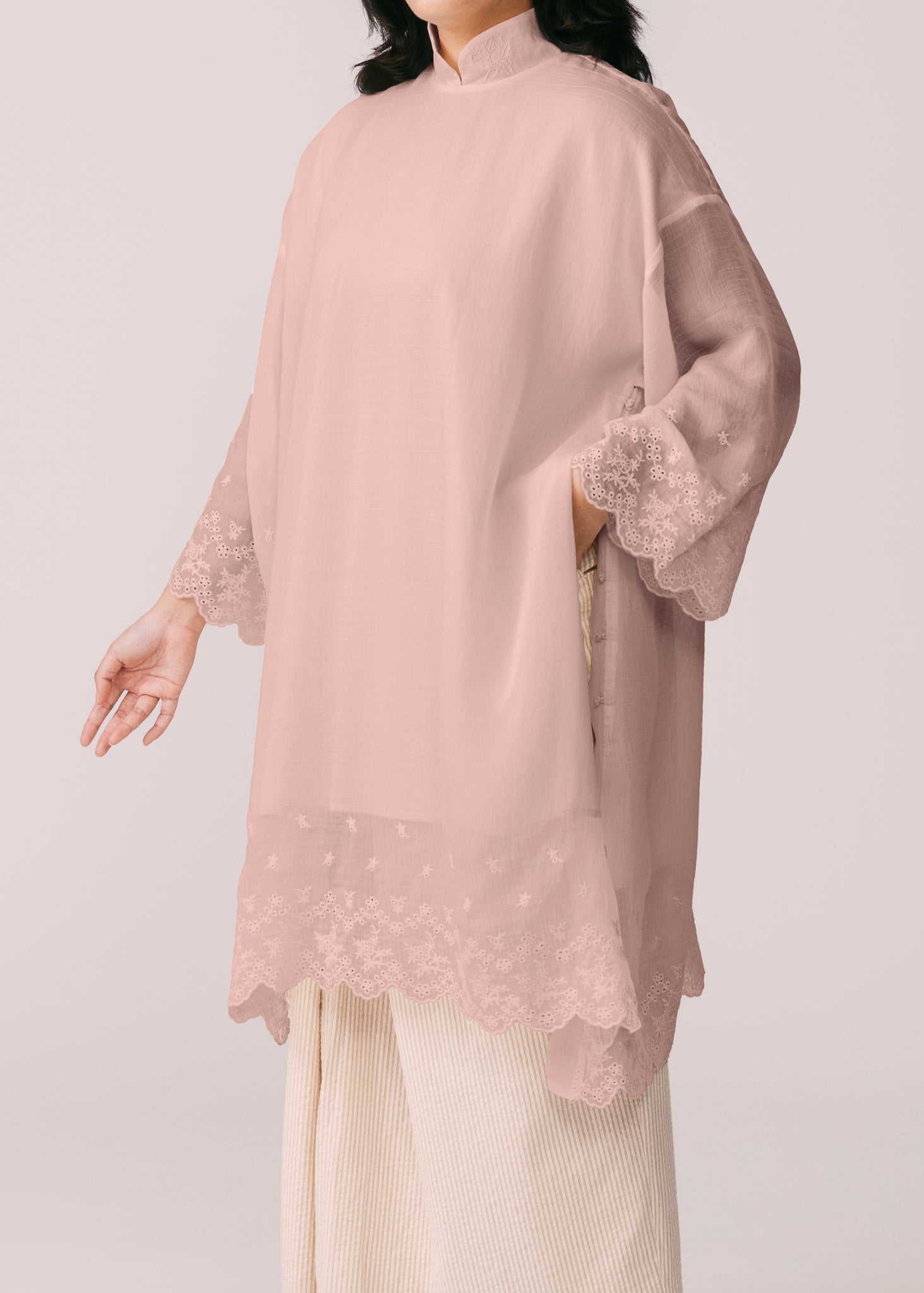 Women: Terbit Loose Kurung Top (Dusty Pink)