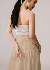 Women: Terbit Gathered Sarung (Light Brown)