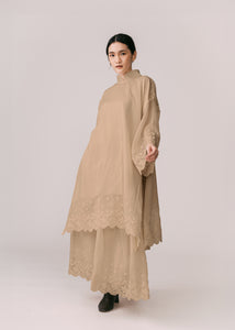 Women: Terbit Gathered Sarung (Light Brown)