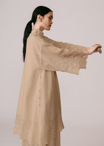 Women: Terbit Loose Kurung Top (Light Brown)