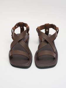 UNISEX: SKY STRAP SANDAL (BROWN)