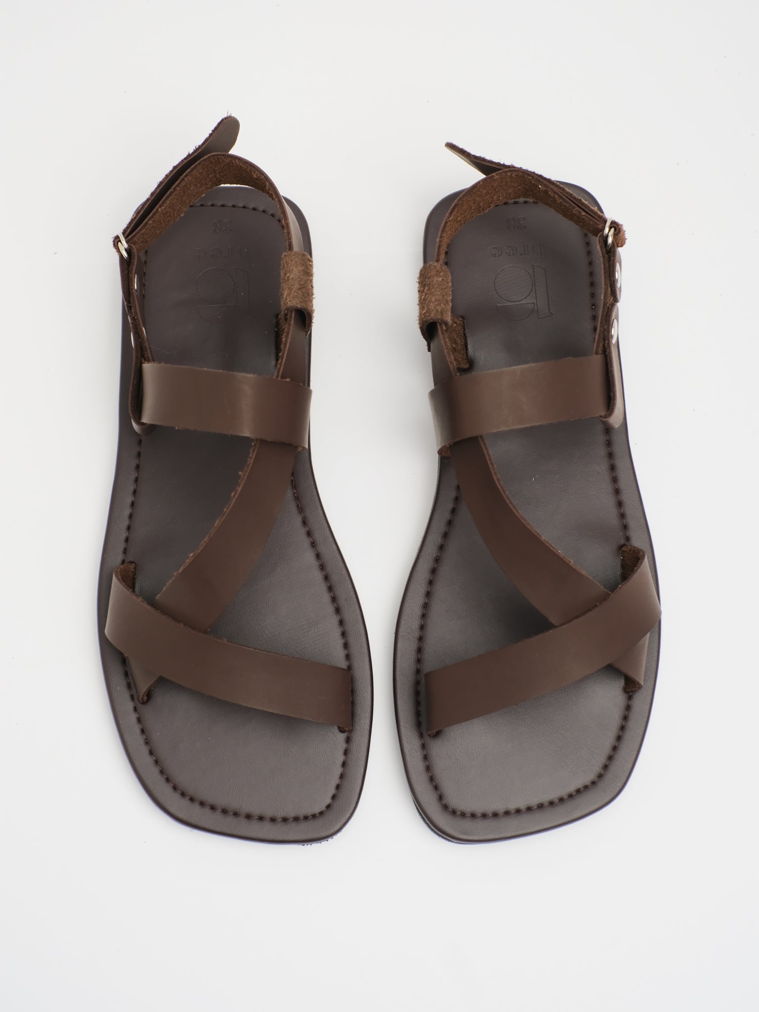 UNISEX: FIN STRAP SANDAL (BROWN)