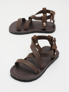 KIDS: SKY STRAP SANDAL (BROWN)