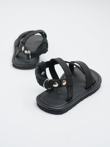 KIDS: FIN STRAP SANDAL (BLACK)