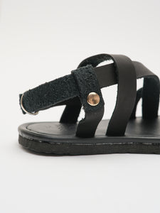 KIDS: FIN STRAP SANDAL (BLACK)