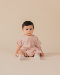 Babies: Sandar Rompers (Striped Pink)