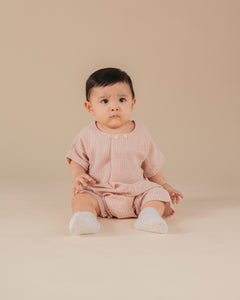 Babies: Sandar Rompers (Striped Pink)