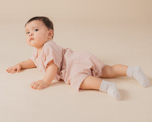 Babies: Sandar Rompers (Striped Pink)