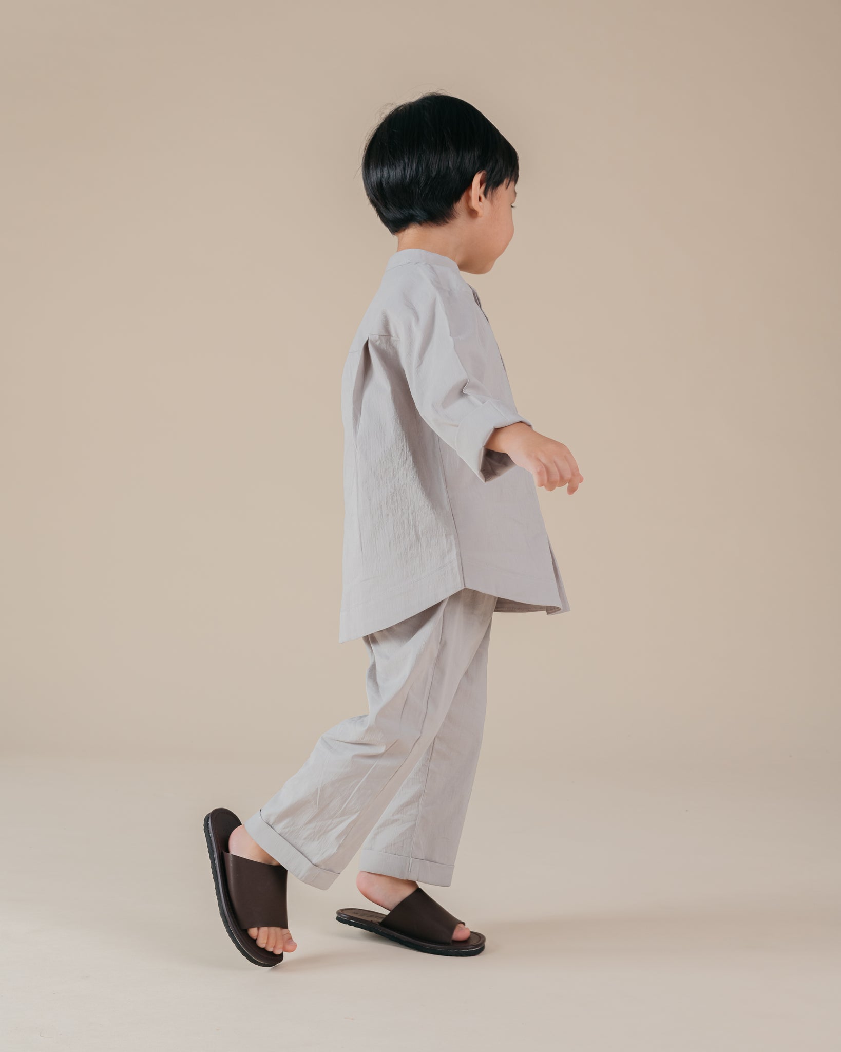 Kids: Erat Baju Melayu Set (Grey)